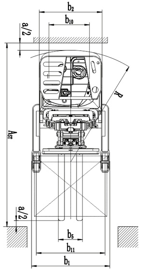 1.8 Ton Reach Truck Forklift Forward Double Scissor 36V Electric Control High Efficiency