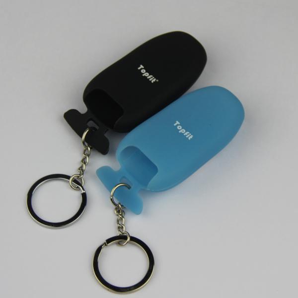 Topfit Silicone Key Cover for the Tesla Model S P85d( Black, light blue, 2 of Set)