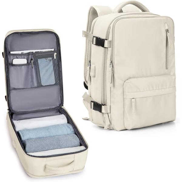 Compañía aérea grande de color beige aprobado Carry On Waterproof Trabajo de negocios Bolso de viaje personalizado para mujeres hombres