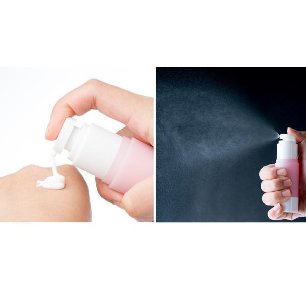 Pink PMMA Personal Care Cosmetic Bottle With Overcap 1oz 30ml