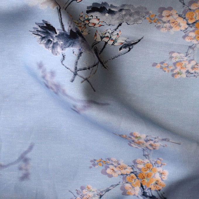 Ткань Tencel Тюль цветочного узора мягкая напечатала чистым Sleepwear напечатанный хлопком
