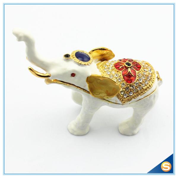 Enamel Craft Creative Antique Elephant Trinket Box Home Decoration Jewelry Box SCJ722
