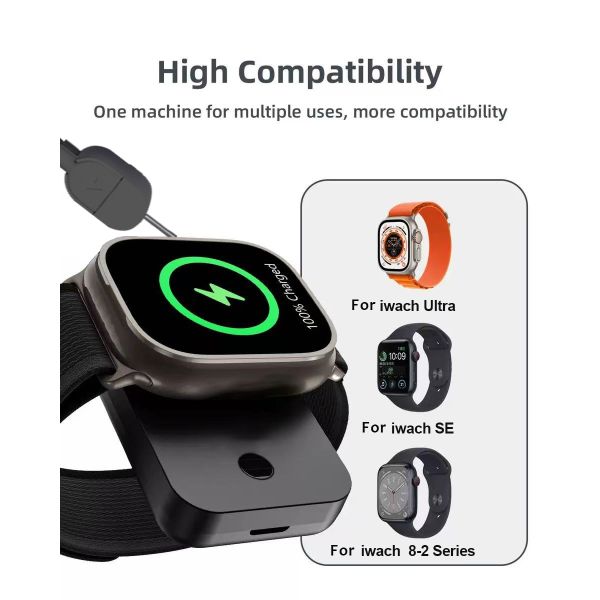 Compact Key Chain Cordless Power Bank 1500mAh Mini Emergency Charging Head Backup Battery