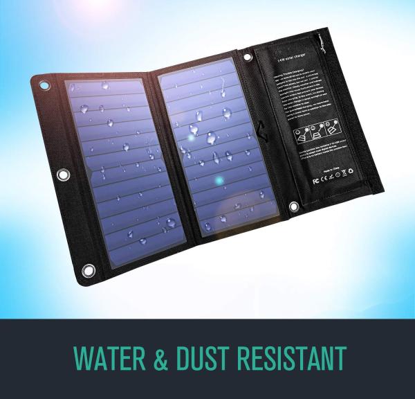 14W Sunpower Solar Panel Bag , 21% Efficiency Folding Solar Charger