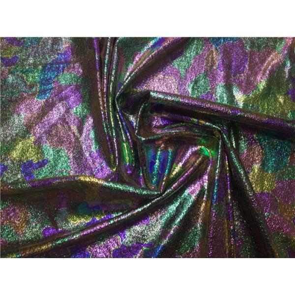 Shining Color Lamination Garment Leather Fabric 0.35mm Thickness Suede Fabric