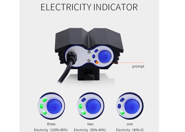 4 Modes LED Headlight For Bike , T6 LED 2000LM X2 M2 Rechargeable MTB Lights