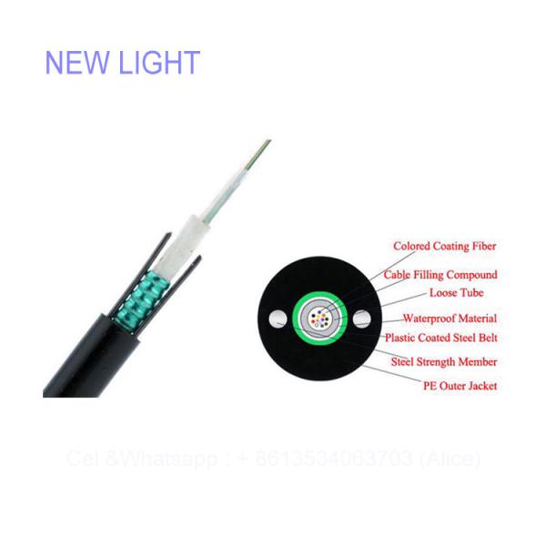 Aerial Fiber Optic Cable with LSZH Jacket and Self-Supporting Stranded Wires for Hydrolysis Resistant Loose Tube GYXTC8Y