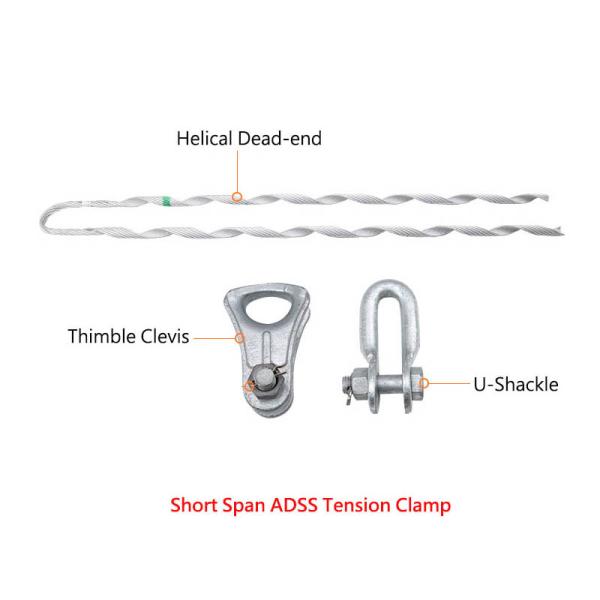 ADSS OPGW Fiber Optic Cable Clips Preformed Tension Clamp ROHS