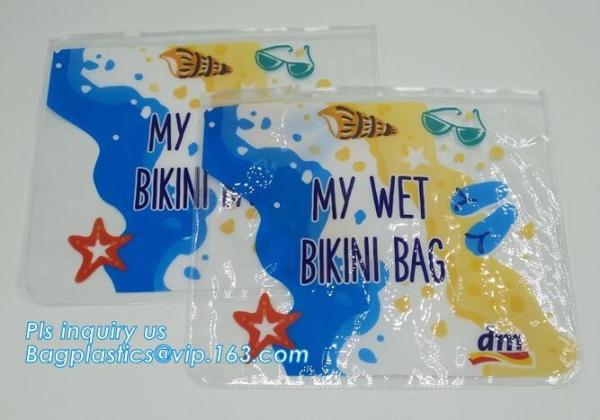 No-toxic clear transparent pvc slider custom logo zipper bag, bag with slider nice plastic garment bag, slider zipper