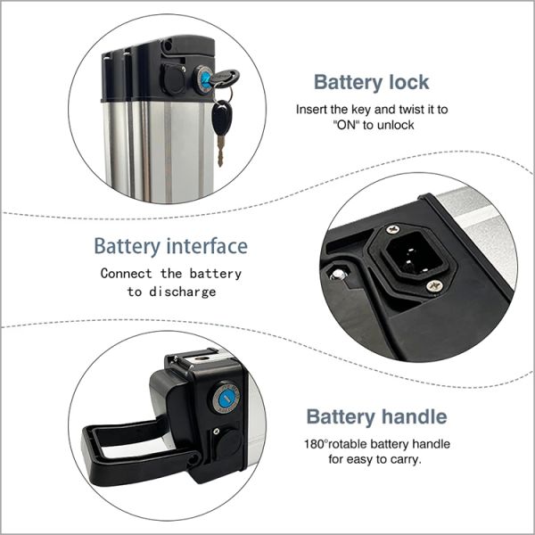 800-1000 Times Ebike Lithium Battery 26ah Electric Bicycle Battery 16v 32v 48v