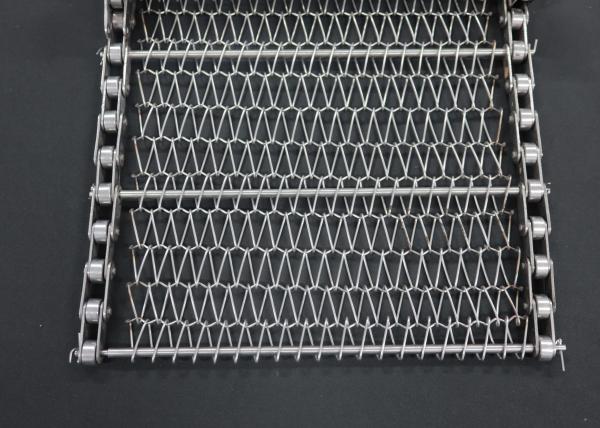 Métal fait sur commande d'acier inoxydable de Mesh Conveyor Belt 201 de fil plat de catégorie comestible