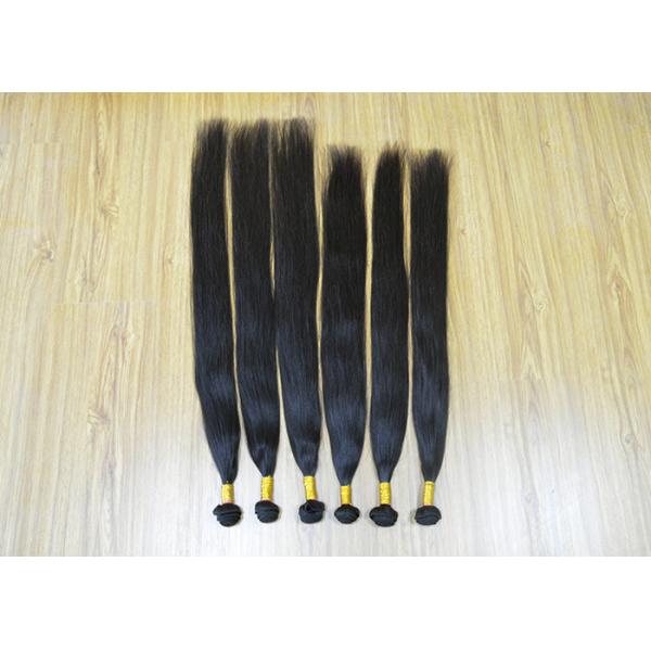 100% Virgin Human Hair Extensions In Natural Color 1b# No Synthetic