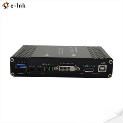 1Ch 1080P DVI + USB KVM + 1Ch RS232 + 1Ch Bidi Stereo Audio + 1Ch GPIO over Fiber Extender