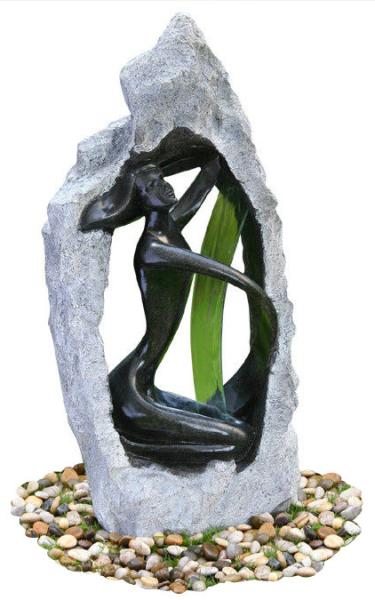 Outside Garden Statue Water Fountains With Fiberglass / Cement / Magnesia Material