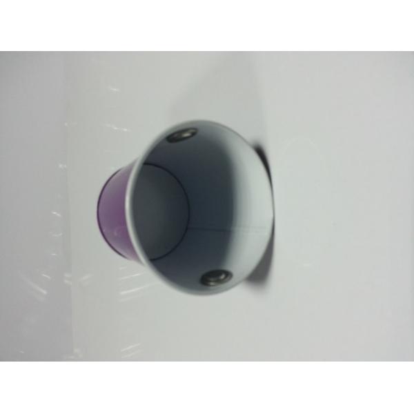 Ведро олова металла цилиндроида, круглое желтое малое ведерко воды металла