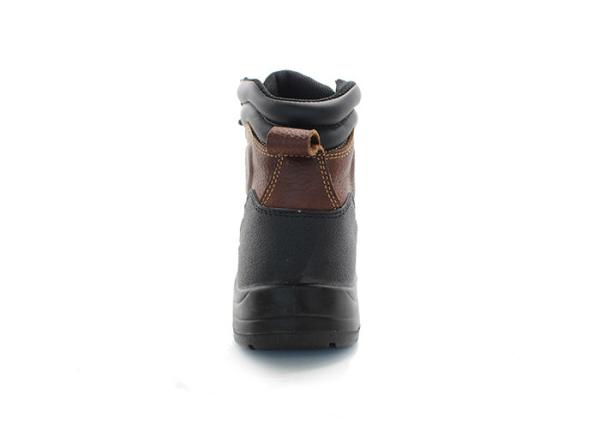 Casual Tumbled Leather Upper Safety Toe Walking Boots For Cowboy Anti Smashing