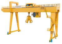 Pórtico dobro Crane With Electric Hydraulic Grab do lixo do caminho de ferro 5m da viga do feixe