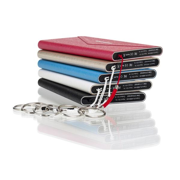 Thin-meter Power Bank Show Life Brand Gift Customization Factory Leather Envelope 4000mah, 5000mah Portable Power Bank