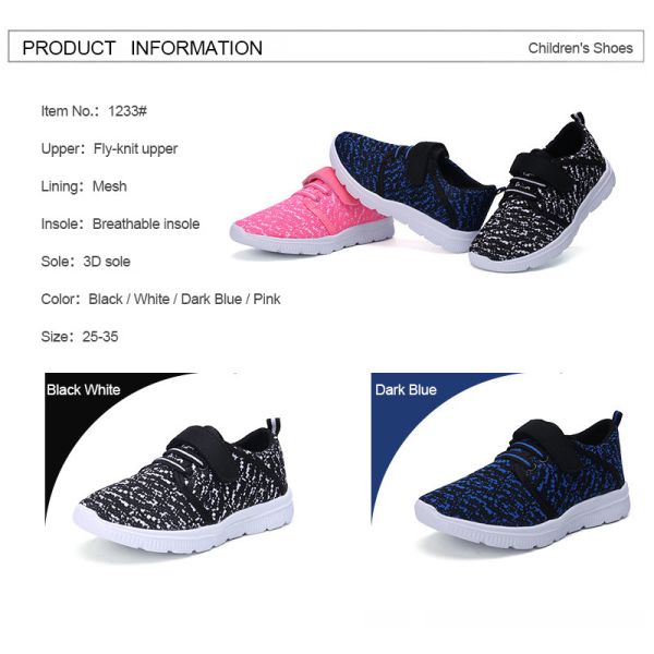 Flyknit Kids Running Tennis Shoes Kids Athletic Sneakers For Little/Big Boys Girls
