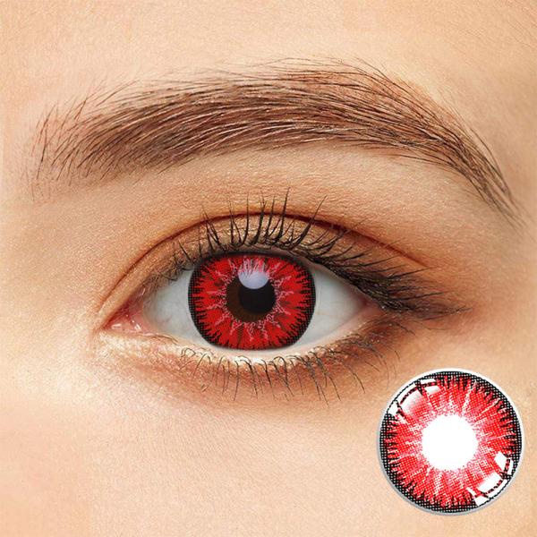 Контактные линзы голубого глаза сплошного цвета большие с толщиной 0.08mm разбивочной