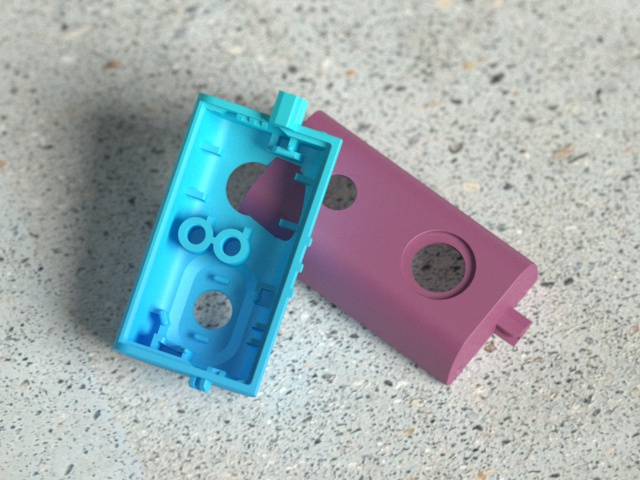 OEM / ODM: Cold Runner Injection Molding & Glasses Camera Housing+Bracket (1+1) No.23055