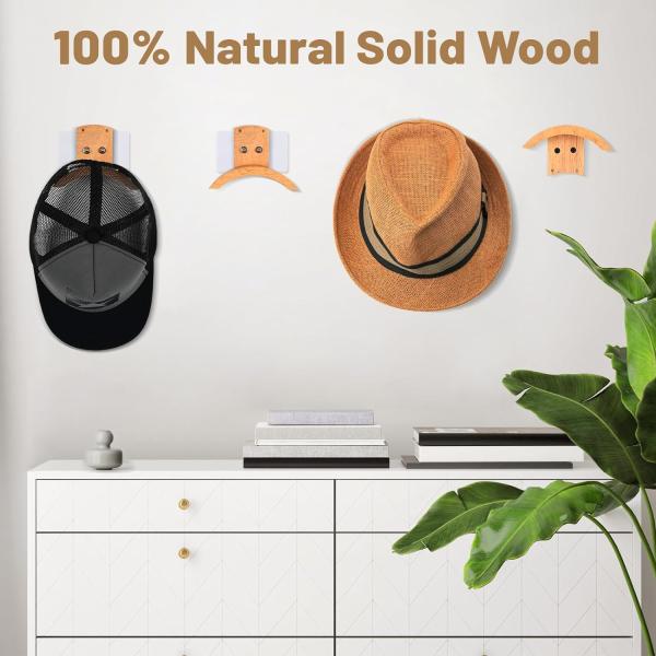 Newest Customized Cowboy Hat Rack - Heavy Duty Adhesive Hat Hooks for Wall and Door