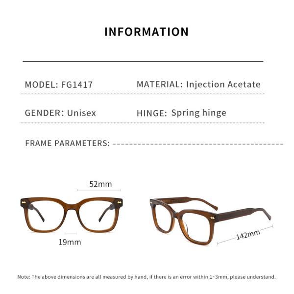 Non l'Eyewear d'acétate de prescription encadre des verres pour des femmes des hommes