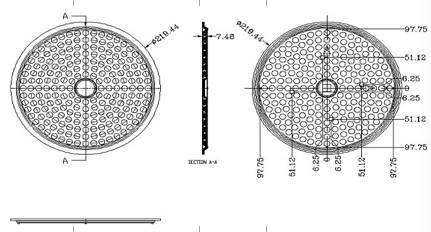 60 Degree Round Plastic High Bay Light Lens150w 3030 SMD UFO High Bay Light Module