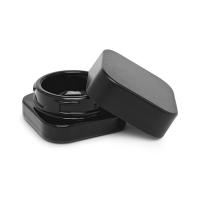 Recipiente de vidro de 9 ml para concentrado frascos de cosméticos de vidro preto resistentes a crianças quadrados
