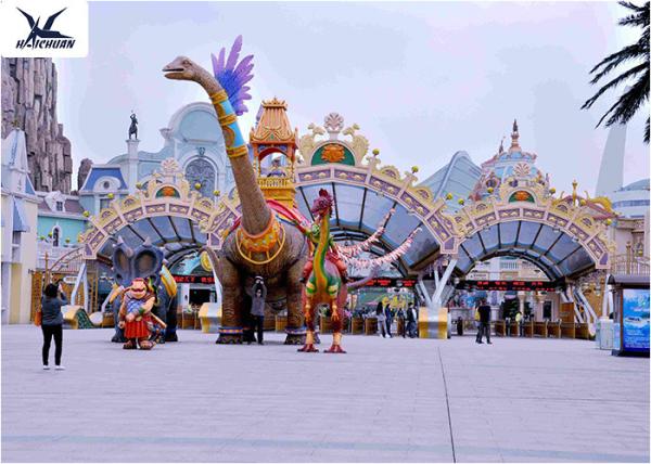 Handmade Cartoon Life Size Fiberglass Statues Dinosaur Fiberglass Resin Statues