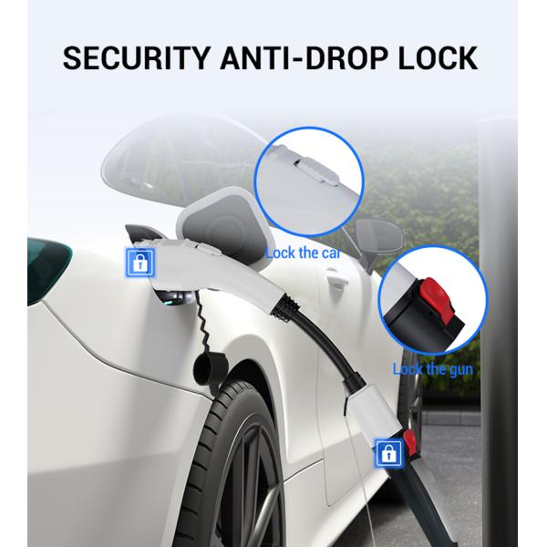 Portable Safety 60A 250V Tesla to Type1 EV Charger Adapter With Cable For Electric Car Charger