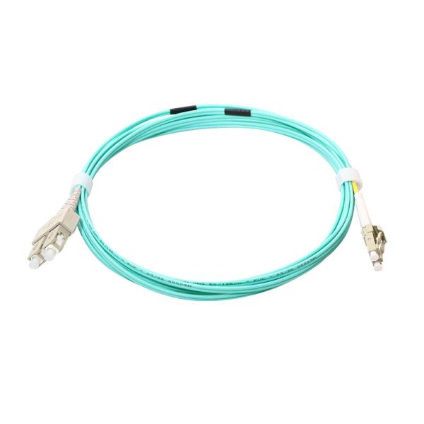 Multimode LC UPC To LC UPC Patch Cable OM3 Aqua 3 Meter