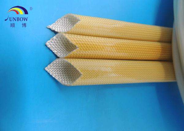 Oil Resistant Benzene Resistant Braided Fiberglass Sleeve with Polyurethane Saturated