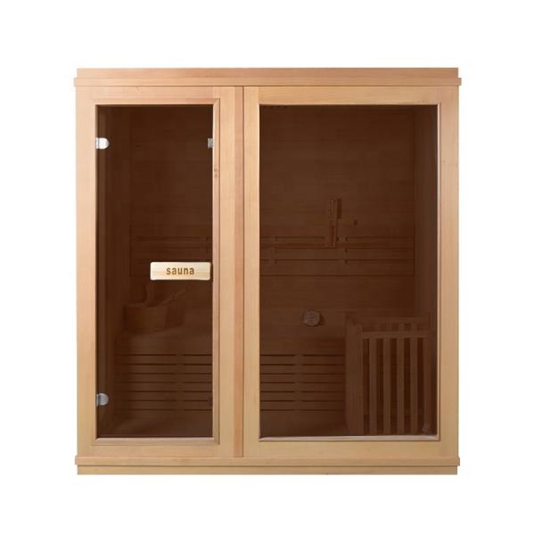 2021 New Design Canada Custom Hemlock Traditional NO EMF Steam Sauna Stove Solid Wood Traditional Sauna Room For Therapy