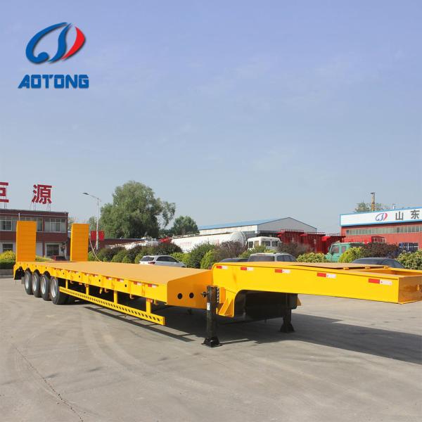 Lowbed Truck Trailers Used Excavator Machinery Transport with Max Payload of 60000kgs