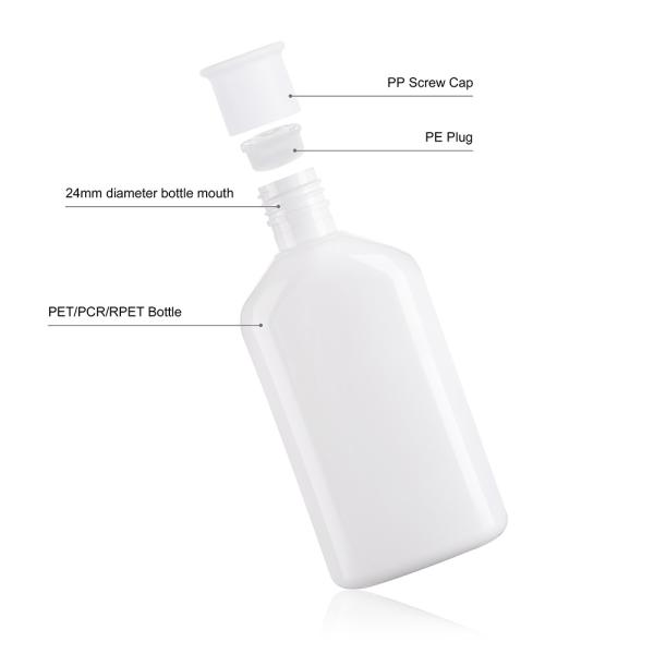 Screw Cap Plastic Cosmetic Bottles 200ML PET Cosmetic Packaging OEM / ODM Available
