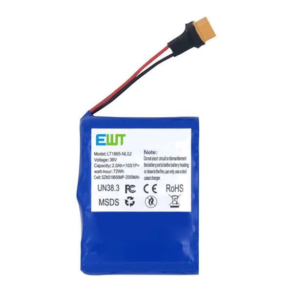 36V balance car battery 36V 2Ah lithium battery for children's car