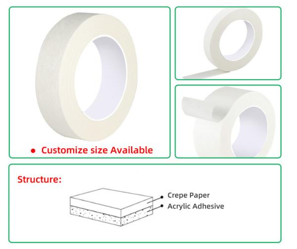 White Painters Tape Wide Painting Wide Automotive Masking Tape For Painting Labeling Automotive Home Crafts DIY Art
