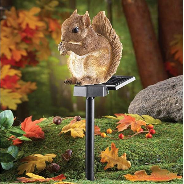 Waterproof Multicolor 17 Inch Solar Garden Squirrel