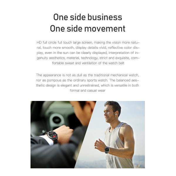 HL59 Smartwatch Electronic Couples 1.28 inch ECG PPG Blood Pressure Watch No Camera