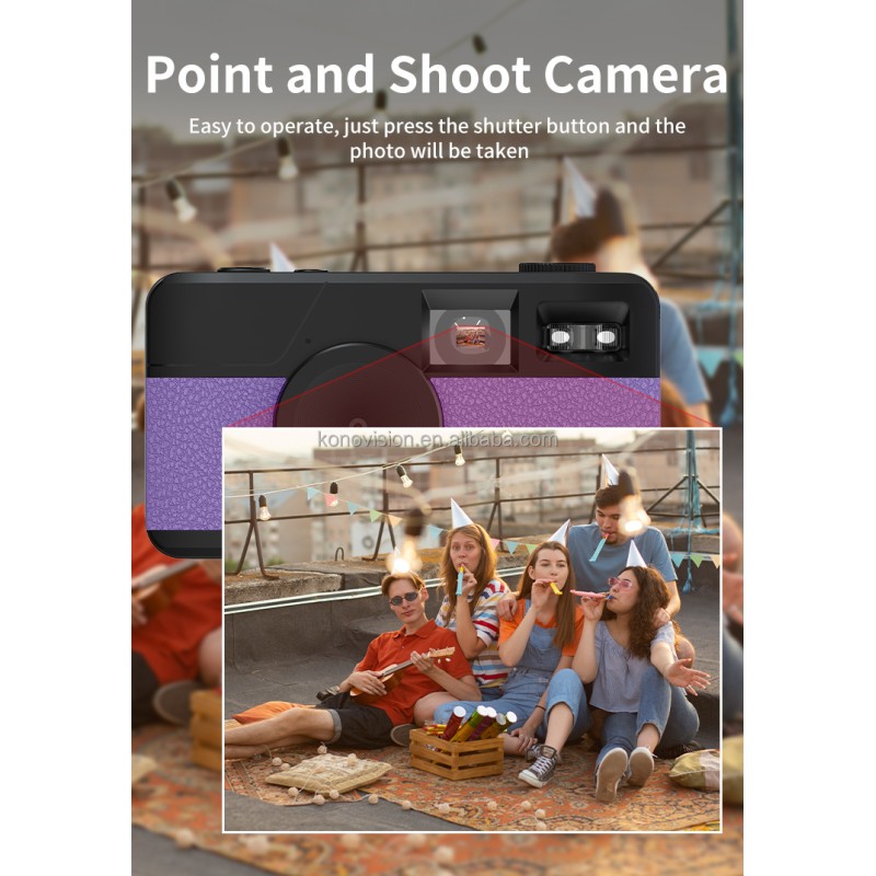 Retro Screenless Digital Camera Screen-free 8 Mode Filters Without Screen 8MP Photo Screen Free LED Flash Camping Camera