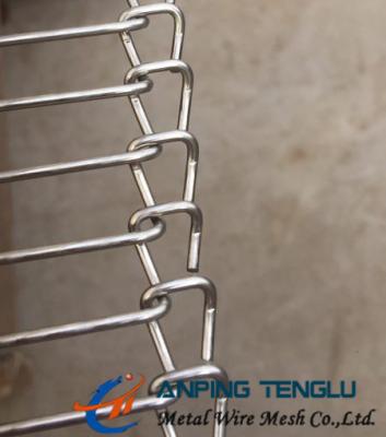 Stainless Steel Wire Ladder Belt, Single Loop End Belt Type, for Food Processing