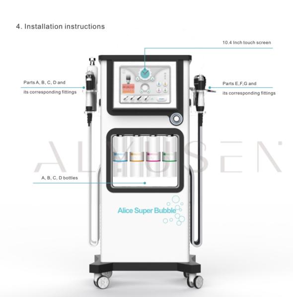Facial Hydra Beauty Machine 7 In 1 Water Peel Hydrodermabrasion With Skin Analyzer