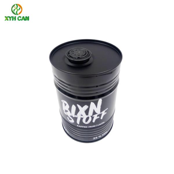 Alcohol Tin Can 750ml-700ml Barrel Shape Vodka Whisky Packaging with Plug
