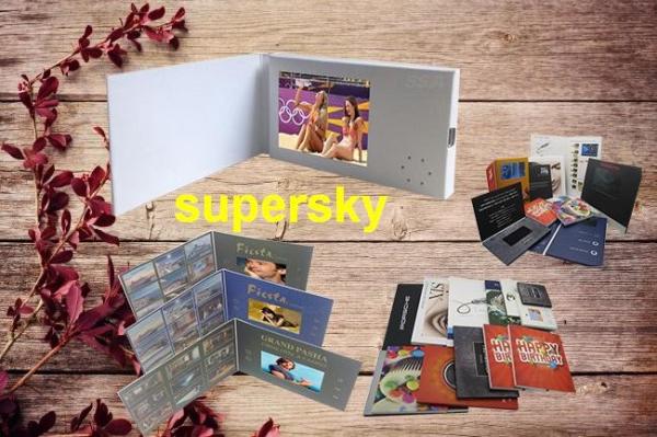 Promotional LCD Invitation Card With Customized 2.4'' 4.3'' 5'' 7'' Screen