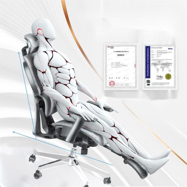 Customized Boss Swivel Office Chair with Adjustable Footrest and Aluminum Metal Armrest