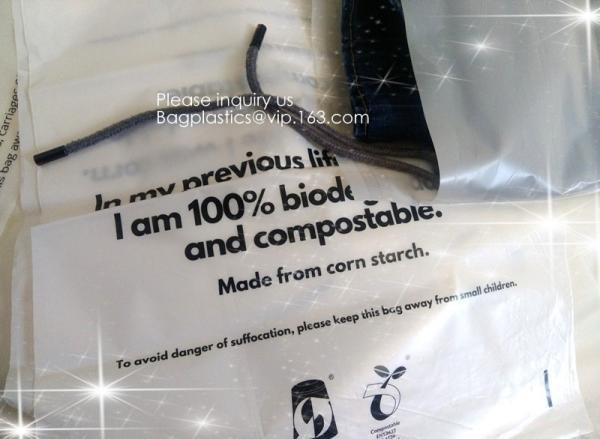100% Biodegradable plant based PBAT PLA compostable stand up pouch kraft paper zip lock bags for clothes cosmetics makeu