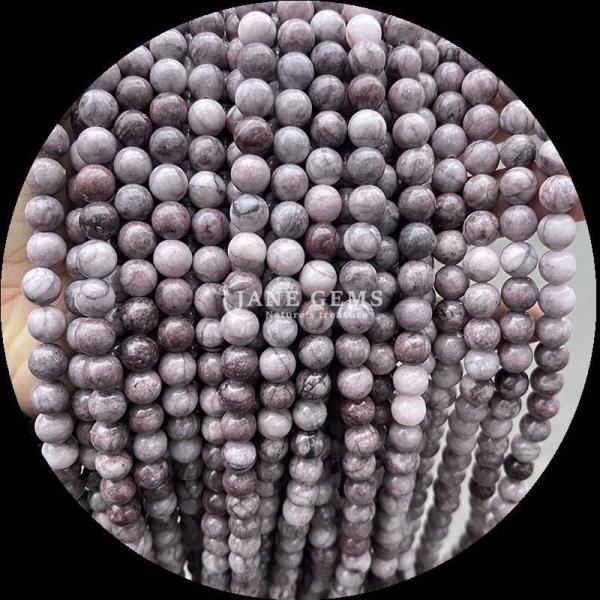 Perles de pierre précieuse polissées de 8 mm hématite yooperlite et autres types de pierre de guérison en cristal
