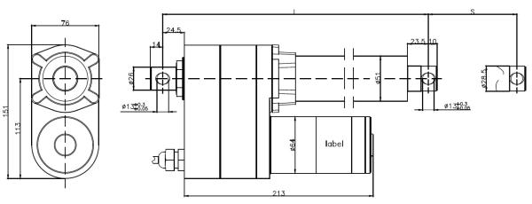 CE certificate 12v electromechanical linear actuator with feedback, Industry linear actuator IP65 waterproof