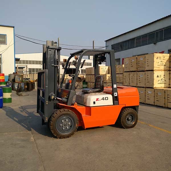 2 Stage Diesel Powered Forklift Up To 4 Tons Orange Diesel Counterbalance